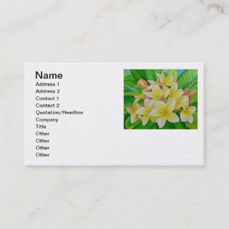 Hawaiian Frangipani Business Card