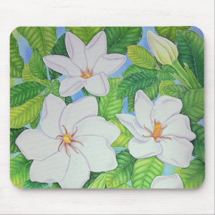 Hawaiian Gardenias Mouse Mat