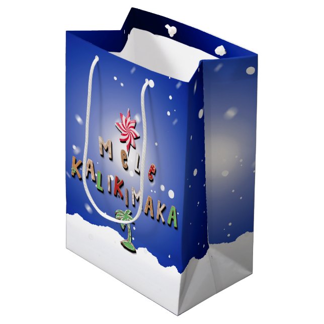 Hawaiian Gingerbread Cookies and Candy 2.0 Medium Gift Bag (Front Angled)