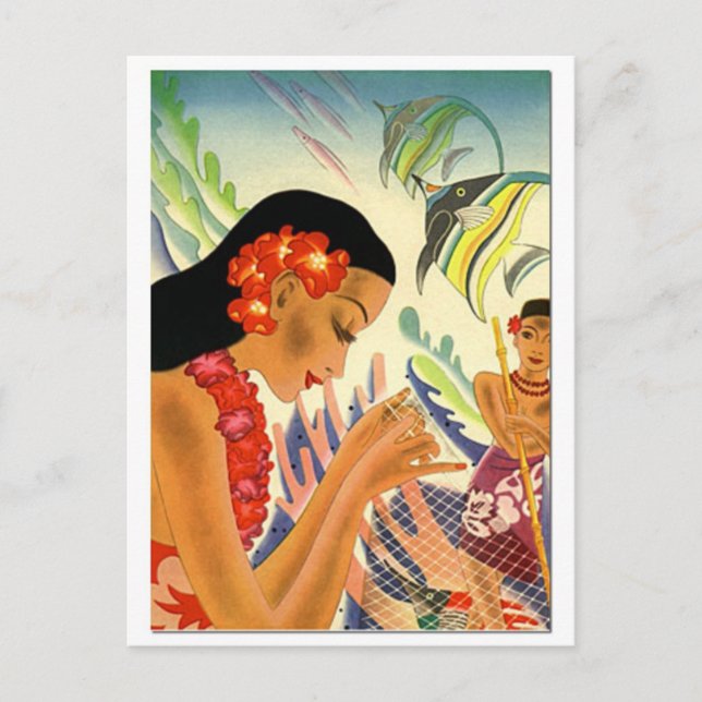 Hawaiian Girl Postcard (Front)