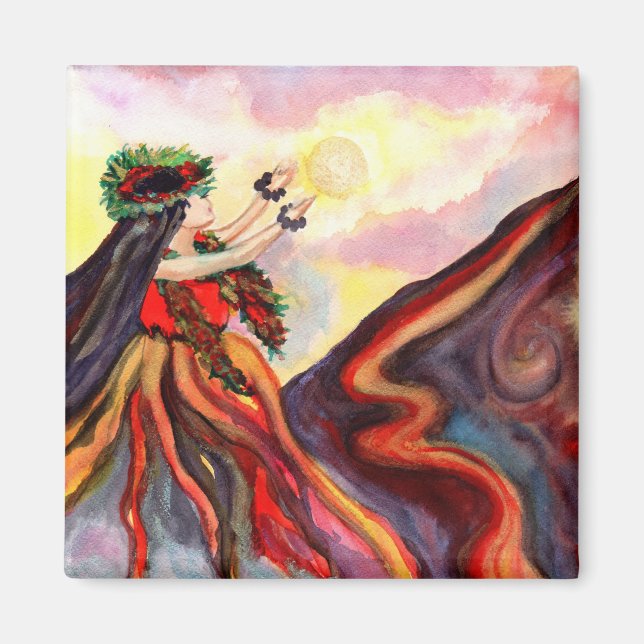 Hawaiian Goddess Pele Magnet (Front)