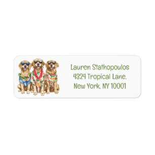 Hawaiian Golden Retriever Dogs Flower Lei