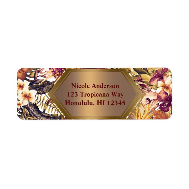 Hawaiian Golden Tropics Elegant Vintage Modern (Front)