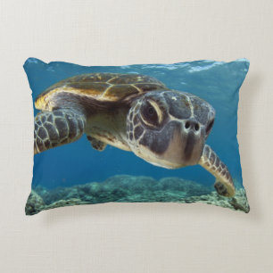 Hawaiian Green Sea Turtle Decorative Cushion