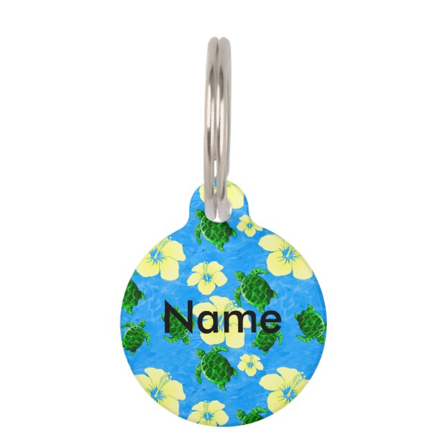 Hawaiian Green Sea Turtle Pet Tag (Front)