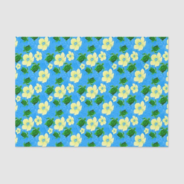 Hawaiian Green Sea Turtles Tissue Paper (Front)