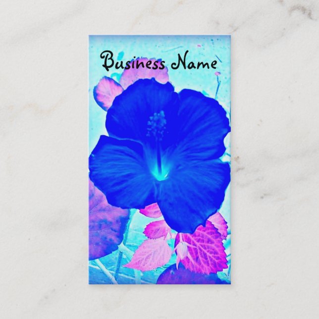 Hawaiian Hibiscus art business card (Front)