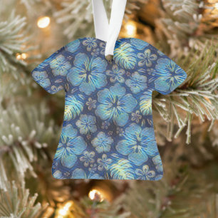 Hawaiian Hibiscus blue Ornament