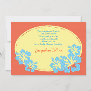 Hawaiian Hibiscus Bridal Shower Invitation