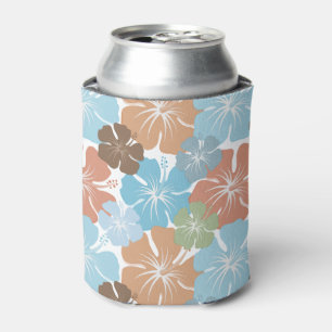 Hawaiian Hibiscus Floral Can Cooler