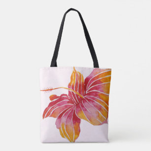 Hawaiian Hibiscus Flower All-Over-Print Tote Bag