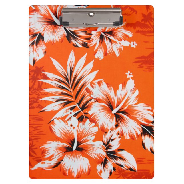 Hawaiian Hibiscus Flower Background Clipboard (Front)