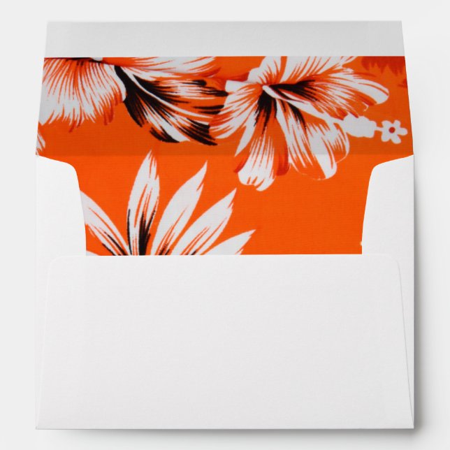 Hawaiian Hibiscus Flower Background Envelope (Back (Bottom))