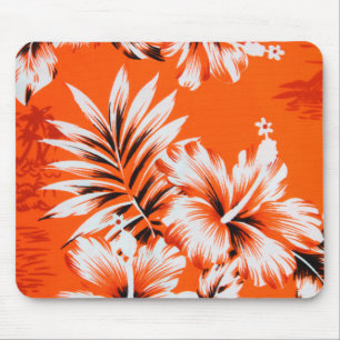 Hawaiian Hibiscus Flower Background Mouse Mat