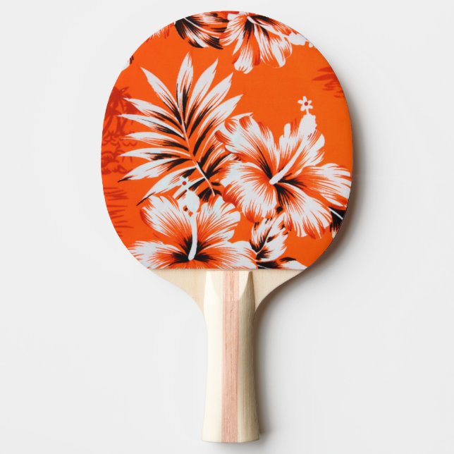 Hawaiian Hibiscus Flower Background Ping Pong Paddle (Front)