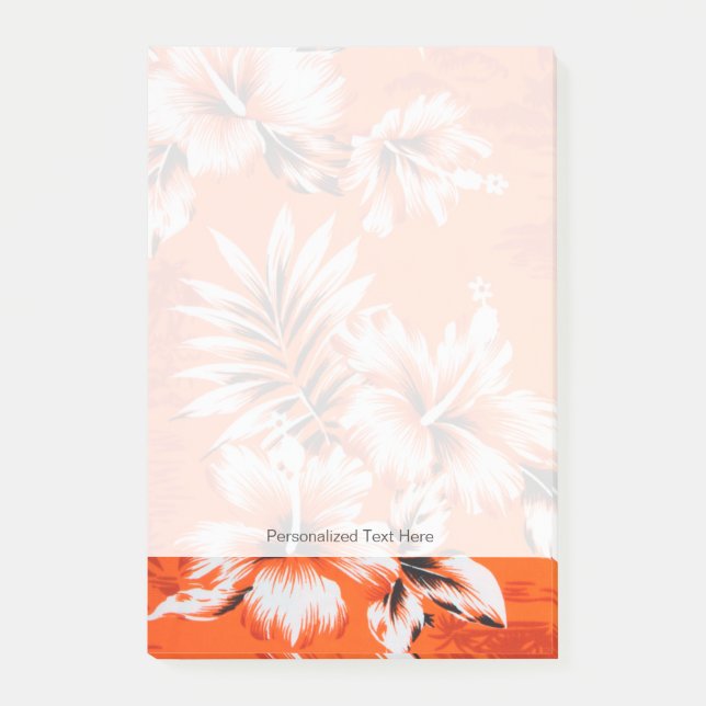 Hawaiian Hibiscus Flower Background Post-it Notes (Front)