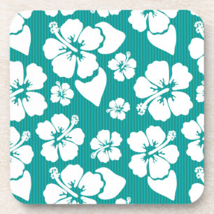 Hawaiian Hibiscus Flower Pattern Coaster