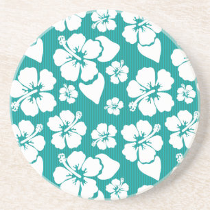 Hawaiian Hibiscus Flower Pattern Coaster