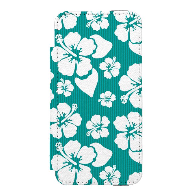 Hawaiian Hibiscus Flower Pattern Incipio iPhone Wallet Case (Folio Front)