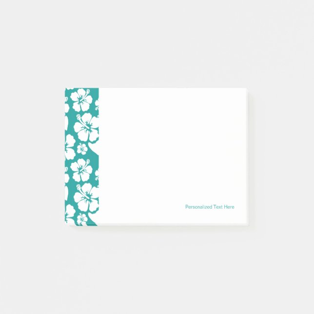 Hawaiian Hibiscus Flower Pattern Post-it Notes (Front)