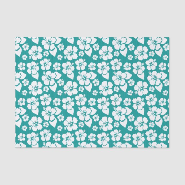 Hawaiian Hibiscus Flower Pattern Tissue Paper (Front)