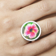Hawaiian hibiscus flower ring