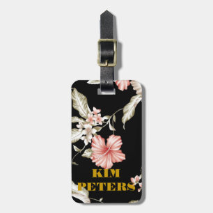 HAWAIIAN HIBISCUS FLOWERS LUGGAGE TAG