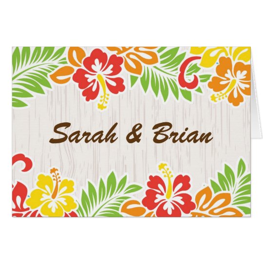 Hawaiian Hibiscus Flowers Note Card