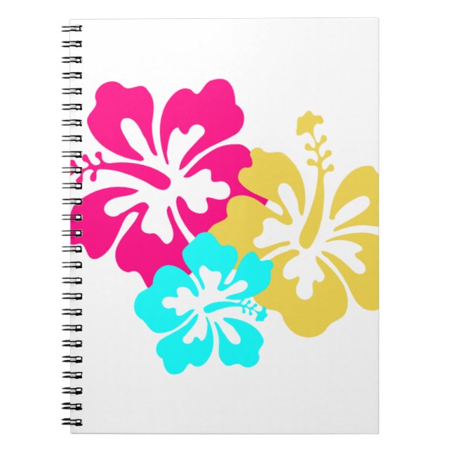 Hawaiian Hibiscus Flowers Notebook (Front)