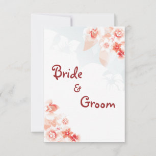 Hawaiian Hibiscus in Red Orange Save the Date Invitation