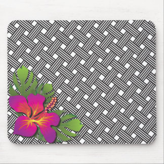 Hawaiian Hibiscus Print Mouse Pad