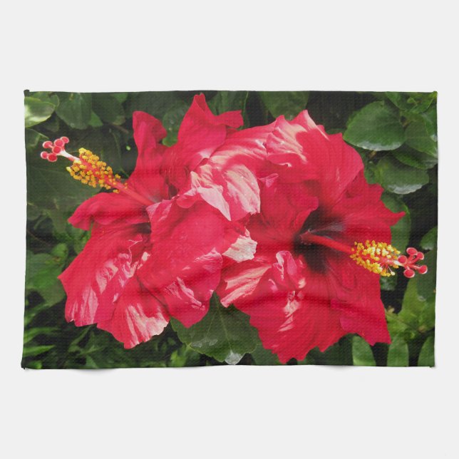 Hawaiian Hibiscus Tea Towel (Horizontal)
