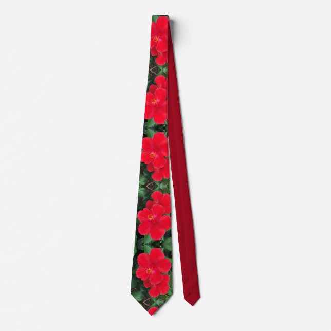 Hawaiian Hibiscus Tie (Front)