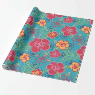 Hawaiian Hibiscus Wrapping Paper