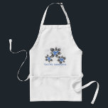 Hawaiian Holly Hanukkah Blue Floral Standard Apron<br><div class="desc">Hau’oli Hanukaha is Hawai'ian for Happy Hanukkah! This illustration showcases a tropical interpretation of holly in Hanukkah colours and subtle gradients. The lettering is dusted with snow for an added surprise. This design is available on a variety of products for the home and apparel for the entire family.</div>