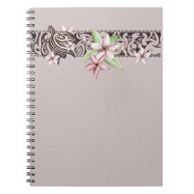 Hawaiian Honu and Plumeria Notebook