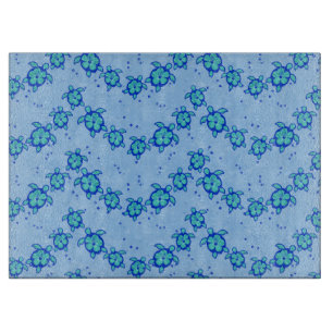 Hawaiian Honu Hibiscus Sea Turtles Cutting Board