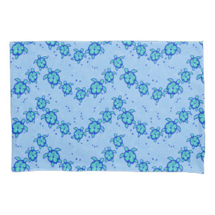 Hawaiian Honu Hibiscus Sea Turtles Pillowcase