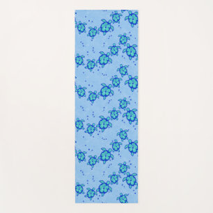 Hawaiian Honu Hibiscus Sea Turtles Yoga Mat