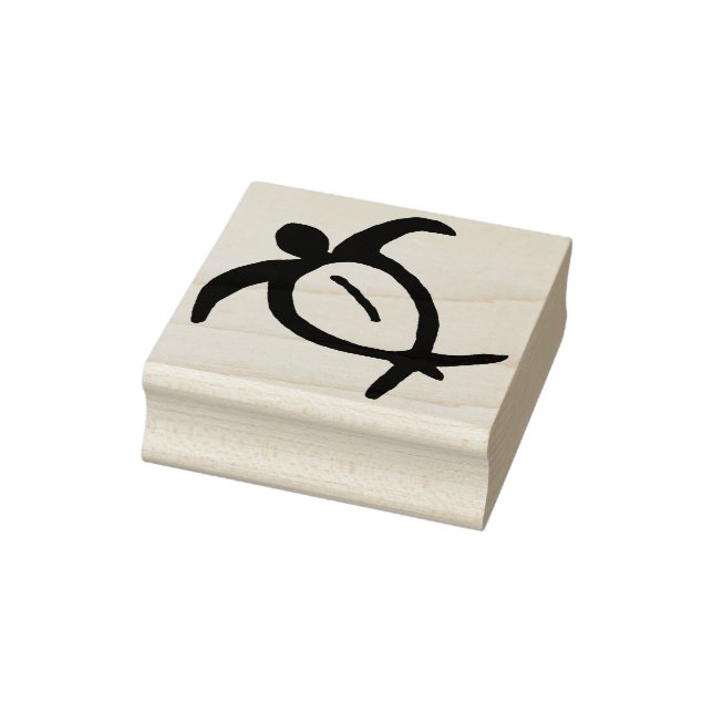 Hawaiian Honu Petroglyph Rubber Stamp (Stamp)