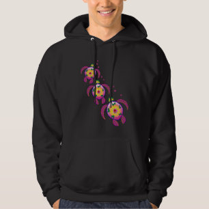 Hawaiian Honu Sea Turtles Tropical Ohana Hoodie