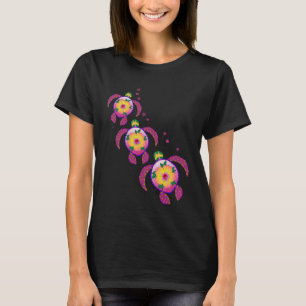 Hawaiian Honu Sea Turtles Tropical Ohana T-Shirt