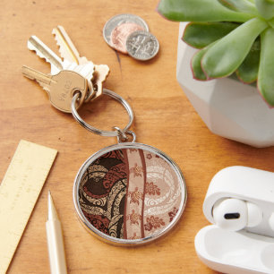 Hawaiian Honu Tapa Fusion Key Ring