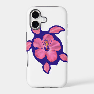 Hawaiian Honu Turtle and Hibiscus