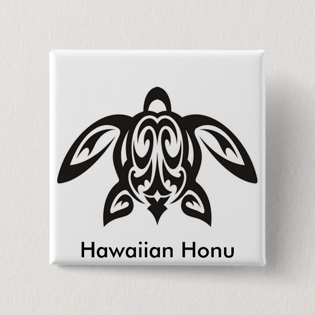 Hawaiian Honu Turtle Button (Front)