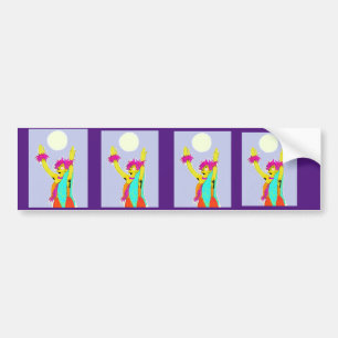 Hawaiian Hula Bumper Sticker