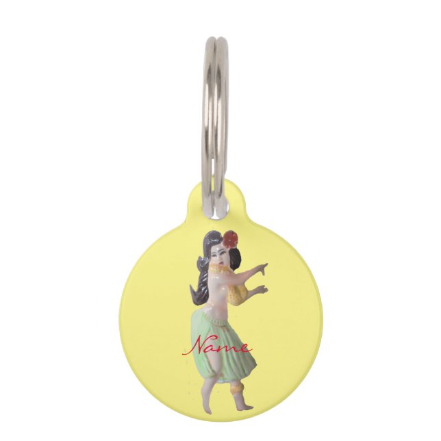 Hawaiian Hula Dancers Thunder_Cove Pet Tag (Front)