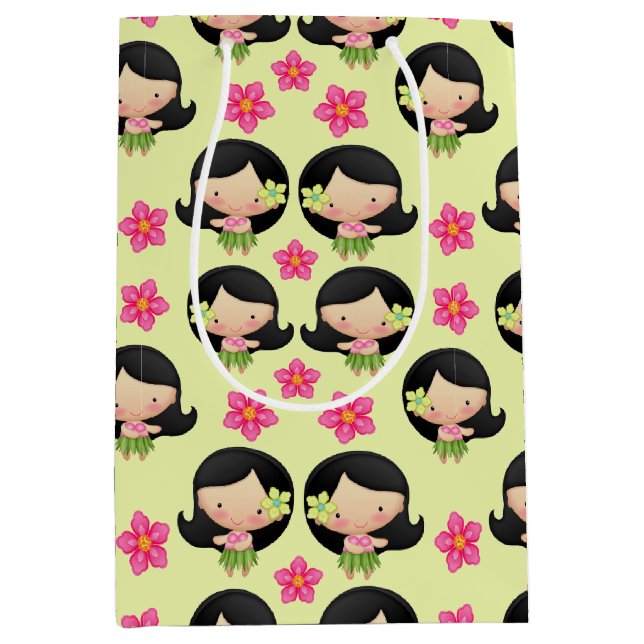 Hawaiian Hula Girl Gift Bag (Front)