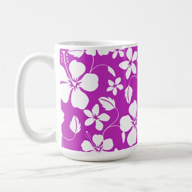 HAWAIIAN HULA (HIBISCUS) BERRY COFFEE MUG (Left)