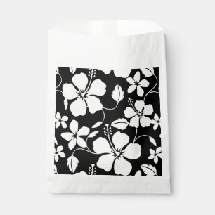 HAWAIIAN HULA (HIBISCUS) BLACK FAVOUR BAGS
